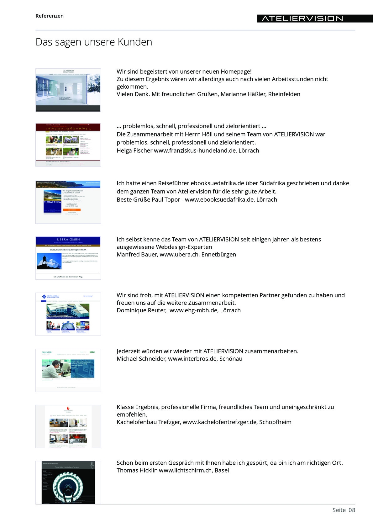 ATELIERVISION Referenzen aus PDF Datei Overview 8